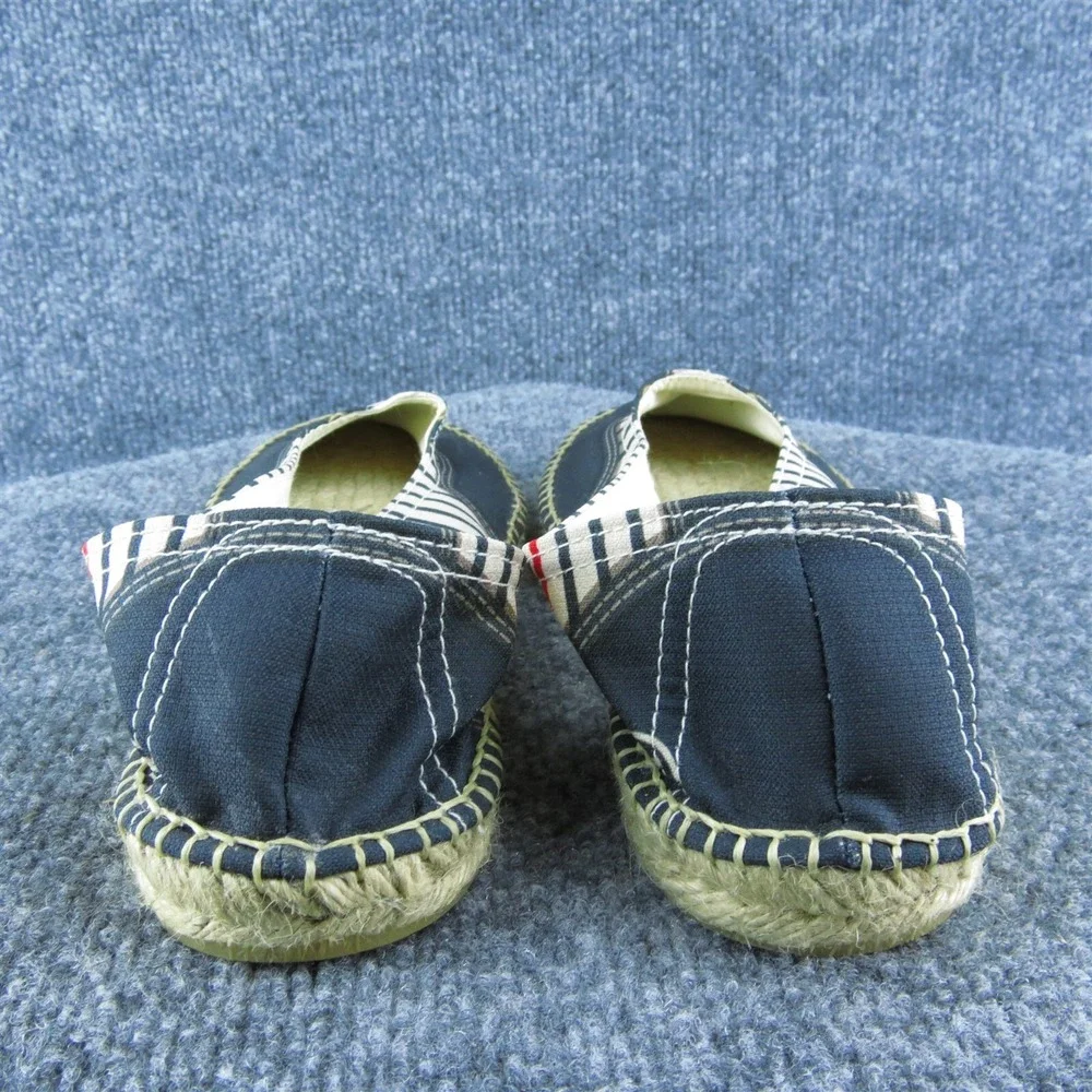 Bsided Women Flat Shoes Espadrille Size 41 Summer Slip On Blue‎ White Striped